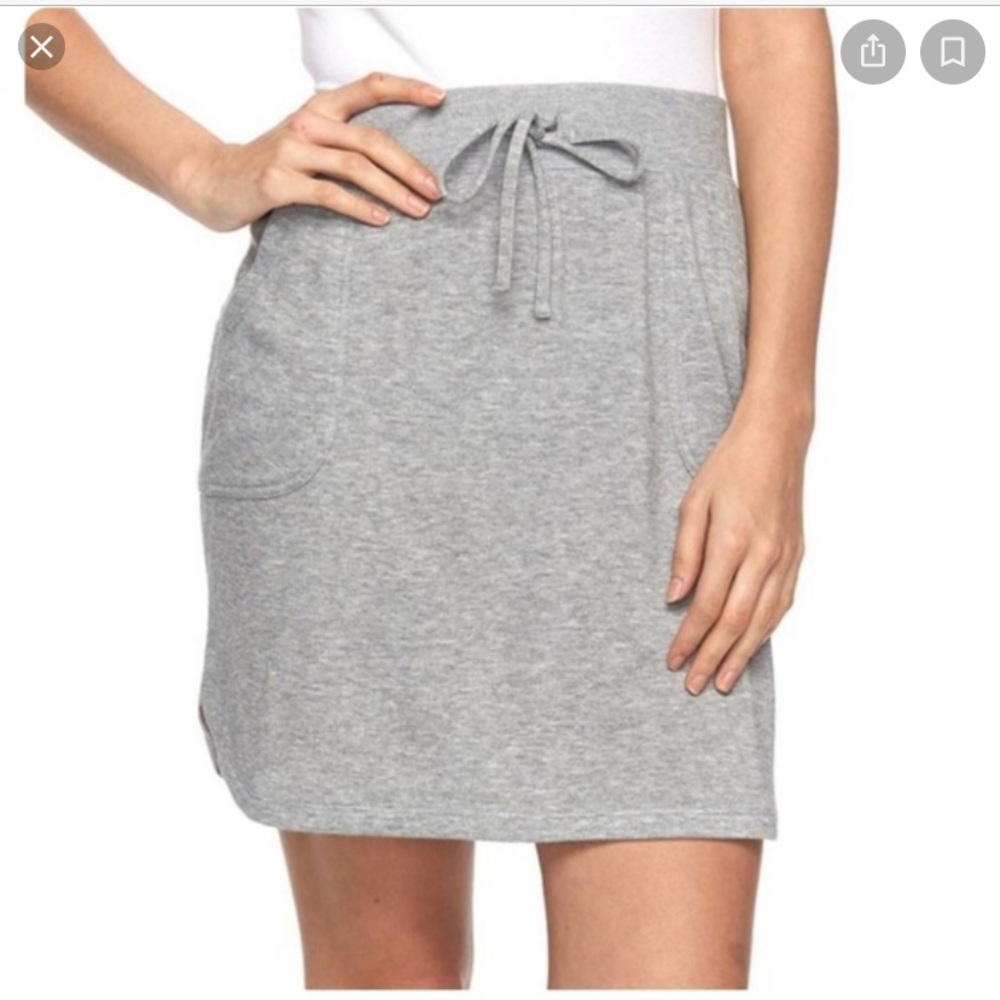 2/$25 Sonoma Jersey Heathered Blue Skirt Small